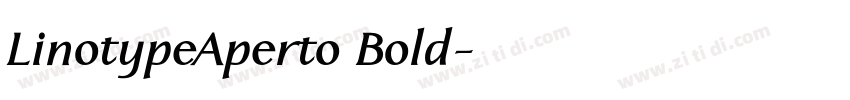 LinotypeAperto Bold字体转换